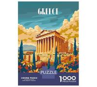 Puzzle 1000 Pièces pour Adolescents Ancient Greece Glory Puzzles pour Adultes Jeux De Détente Cadeau d'anniversaire Cadeaux Uniques pour Un Anniversaire Et Noël 38x26cm/1000pcs