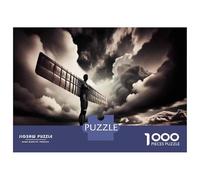 Puzzle 1000 Pièces pour Adolescents Angel of The North Statue Puzzles pour Adultes - Améliore La Mémoire - Défi Éducatif - Cadeau d'anniversaire Unique 52x38cm/1000pcs
