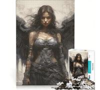 Puzzle 1000 pièces pour Adolescents, Anges, Femme Noire, Jeu éducatif, Course de Vitesse Manuelle, Défi Unique 50x75cm