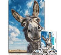 Puzzle 1000 pièces pour Adolescents Animal Âne 1000 pièces pour Adolescents, idéal comme Cadeau pour Toute la Famille Convient pour et 14 (Taille 75x50cm)