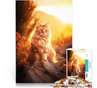 Puzzle 1000 pièces pour Adolescents Animal Chat Nature Entraînez Votre Cerveau et Vos Mains Améliorer la mémoire 75x50cm