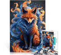 Puzzle 1000 pièces pour Adolescents Animal Renard Jouet éducatif intellectuel décompressant Cadeau pour Les Anniversaires 52x38cm