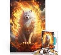 Puzzle 1000 pièces pour Adolescents Animal Renard Kitsune Séjour Anti-Stress pour Tuer Le Temps Super Cadeau 52x38cm