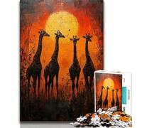 Puzzle 1000 pièces pour Adolescents, Animaux africains, Puzzle 1000 pièces, Jouet éducatif Anti-Stress, Cadeau pour Amis et Famille (Taille 75x50cm)