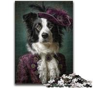 Puzzle 1000 pièces pour Adolescents, Animaux Border Collie, Jouets éducatifs, Anti-Stress, Interaction Parent-Enfant, pour Les 14 Ans et Plus, 50x75cm