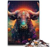 Puzzle 1000 pièces pour Adolescents, Animaux, Buffle, 1000 pièces pour Adolescents, éducatif et idéal comme Cadeau pour Toute la Famille (50x75cm)