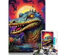 Puzzle 1000 pièces pour Adolescents, Animaux, Crocodiles du Nil, 1000 pièces pour Adultes et Adolescents, Parfait pour Les soirées de Jeux, Jouet coloré pour la Maison, Cadeau 26x38cm