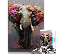 Puzzle 1000 pièces pour Adolescents, Animaux, éléphants, Jouets éducatifs pour Adultes et Adolescents (Taille 75x50cm)
