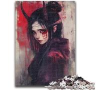 Puzzle 1000 pièces pour Adolescents Anime Demon Girl Design Dynamique et Unique Expérience de Puzzle relaxante et stimulante 26x38cm
