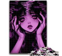 Puzzle 1000 pièces pour Adolescents, Anime Demon Girl, Jeu Stimulant et Jeu Familial, décoration Murale, Cadeaux d'anniversaire et de Noël Uniques, 26x38cm