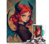 Puzzle 1000 pièces pour Adolescents, Anime Devil Girl, Jouet éducatif Anti-Stress, Cadeau pour Amis et Famille (Taille 38x26cm)