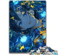 Puzzle 1000 pièces pour Adolescents Anime Flower Girl Difficile à compléter mais Amusant et Humoristique avec Affiche Assortie et Feuille de Questions 26x38cm