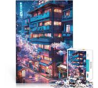 Puzzle 1000 pièces pour Adolescents Anime Night Street Compétition de Vitesse Manuelle Jeu éducatif pour Anniversaire, Noël 38x26cm