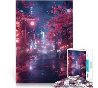 Puzzle 1000 pièces pour Adolescents Anime Night Street Défi Difficile pour soulager Le Stress Cadeau Amusant 52x38cm