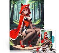 Puzzle 1000 pièces pour Adolescents Anime Sexy Le Petit Chaperon Rouge dans Les Bois Jeu de Quiz Super Cadeau 38x26cm