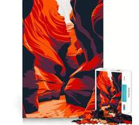 Puzzle 1000 pièces pour Adolescents Antelope Canyon Nature,Assemblage sans Couture,Jeu de réflexion,Cadeau pour se détendre,Jouer,Noël,Loisirs créatifs (38x26cm)