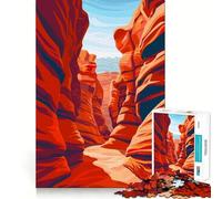 Puzzle 1000 pièces pour Adolescents Antelope Canyon Nature Jeu de réflexion Jeu de lenteur Activité Amusante pour Un Anniversaire (50x75cm)