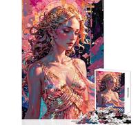 Puzzle 1000 pièces pour Adolescents Aphrodite Rose Déesse du désir céleste Jeu éducatif Décoration intérieure Jouets pour stimuler Votre Cerveau et Votre dextérité (38x52cm)