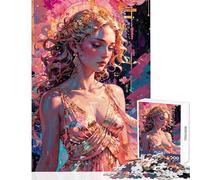 Puzzle 1000 pièces pour Adolescents Aphrodite︰ Rose Déesse du désir céleste Jeu Pratique pour Passer Le Temps à la Maison Décoration Murale Convient pour la décoration de Bureau (75X50CM)