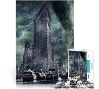 Puzzle 1000 pièces pour Adolescents Apocalypse d'horreur à New York Casse-tête avec des pièces de Formes aléatoires entièrement imbriquées 50x70cm