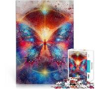 Puzzle 1000 pièces pour Adolescents Aquarelle de Papillon Cosmique Cadeaux de Jeux stimulants Super Cadeau 52x38cm