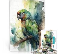 Puzzle 1000 pièces pour Adolescents Aquarelle de Perroquet Entraînez Votre Cerveau et Vos Mains Super Cadeau 52x38cm