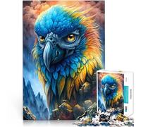 Puzzle 1000 pièces pour Adolescents Ara Aimable Jeu Familial Anti-Stress Défi Difficile avec Affiche et Feuille de Questions correspondantes 75x50cm
