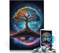 Puzzle 1000 pièces pour Adolescents Arbre de Vie Cosmique Jouets de Jeu pour Cadeau Familial Une œuvre d'art 75x50cm