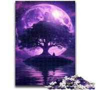 Puzzle 1000 pièces pour Adolescents Arbre de Vie, Difficile et Stimulant, avec Affiche et fiche de Questions-réponses pour Les 14 Ans, 26x38cm