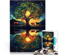 Puzzle 1000 pièces pour Adolescents Arbre de Vie du Ciel étoilé Jouet éducatif d'apprentissage Une œuvre d'art 38x26cm