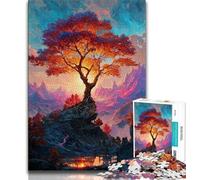 Puzzle 1000 pièces pour Adolescents Arbre de Vie, Jeu Familial Anti-Stress, défi Difficile, renforce l'amour Entre Couples (75x50cm)
