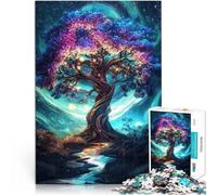 Puzzle 1000 pièces pour Adolescents Arbre Mystique de lumière Jouet éducatif intellectuel décompressant Une œuvre d'art 52x38cm