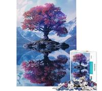 Puzzle 1000 pièces pour Adolescents Arbre psychédélique et Puissant Stimule Le Cerveau Cadeau d'anniversaire Décoration Murale Convient aux Personnes de 14 Ans et Plus (50x75cm)
