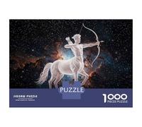 Puzzle 1000 Pièces pour Adolescents Archer Zodiac Sign Archery Stars Puzzle pour Adolescents Améliore La Mémoire Défi À Réaliser Amusant en Famille Et Soirée Jeux 70x50cm/1000pcs