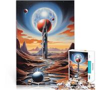 Puzzle 1000 pièces pour Adolescents Architecture Extraterrestre n° 3 défi éducatif avec des pièces de Formes aléatoires entièrement imbriquées 75x50cm