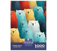 Puzzle 1000 Pièces pour Adolescents Arctic Polar Bears Puzzles pour Adolescents, Casse-tête, Jeu D'assemblage De Motifs, Cadeau d'anniversaire Unique 52x38cm/1000pcs