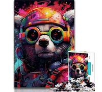 Puzzle 1000 pièces pour Adolescents Art coloré Koala Jeu Familial Anti-Stress défi Difficile adapté aux Couples 38x26cm