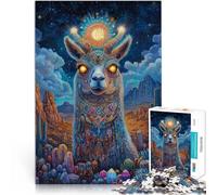 Puzzle 1000 pièces pour Adolescents Art d'alpaga coloré Séjour Anti-Stress pour Tuer Le Temps Jeu de défi Unique 50x70cm