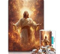Puzzle 1000 pièces pour Adolescents, Art de Jésus, idéal comme Cadeau pour Toute la Famille Convient aux Enfants de 14 Ans et Plus (Taille 75x50cm)
