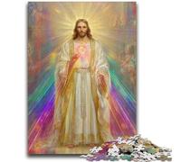 Puzzle 1000 pièces pour Adolescents Art de Jésus pour et 14 Ans et Plus Jeu Impossible Cadeau d'anniversaire de Noël 50x75cm