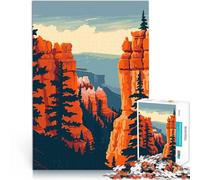 Puzzle 1000 pièces pour Adolescents Art de Voyage à Bryce Canyon Apprentissage éducatif Cadeau d'anniversaire, Cadeaux, décoration Murale 75x50cm
