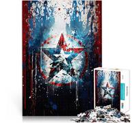 Puzzle 1000 pièces pour Adolescents Art déco étoile Militaire américaine Jouets éducatifs Cadeau d'œuvre d'art 38x26cm