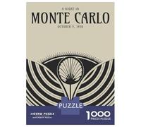 Puzzle 1000 Pièces Pour Adolescents Art Deco Monte Carlo Puzzle Pour Adolescents - Niveau De Difficulté Élevé - Activités Amusantes À La Maison - Jouet Addictif Pour Développer La Patience 70x50cm/100