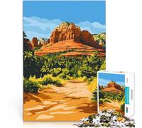 Puzzle 1000 pièces pour Adolescents Art des Roches Rouges de Sedona, Arizona Jeu Pratique Décoration d'intérieur 75x50cm