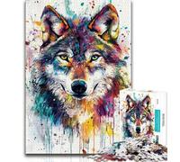 Puzzle 1000 pièces pour Adolescents Art du Loup, Analyse et logique, idéal comme Cadeau pour Toute la Famille Convient pour Et 14 38x26cm