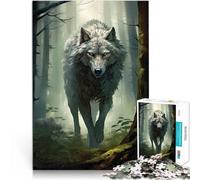 Puzzle 1000 pièces pour Adolescents Art du Loup Séjour Anti-Stress pour Tuer Le Temps Car C'est Un pour Toute la Famille 38x26cm