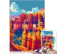 Puzzle 1000 pièces pour Adolescents Art du Paysage de Bryce Canyon Analyse et logique Liste de souhaits avec Le Père Noël 52x38cm