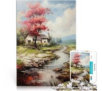 Puzzle 1000 pièces pour Adolescents Art du Paysage fluvial Jouet éducatif intellectuel décompressant Jeu de défi Unique 38x26cm