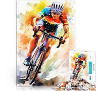 Puzzle 1000 pièces pour Adolescents Art du Sport Cycliste Jouets Jeux éducatifs Soulagement du Stress Décoration Parfaite 52x38cm