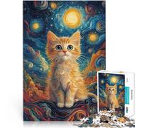 Puzzle 1000 pièces pour Adolescents Art ESTHÉTIQUE du Chat Jeux éducatifs Décoration d'intérieur Cadeau Amusant 38x26cm